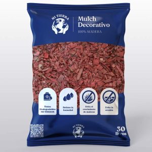Mulch Decorativo 30 lts. Color Rojo